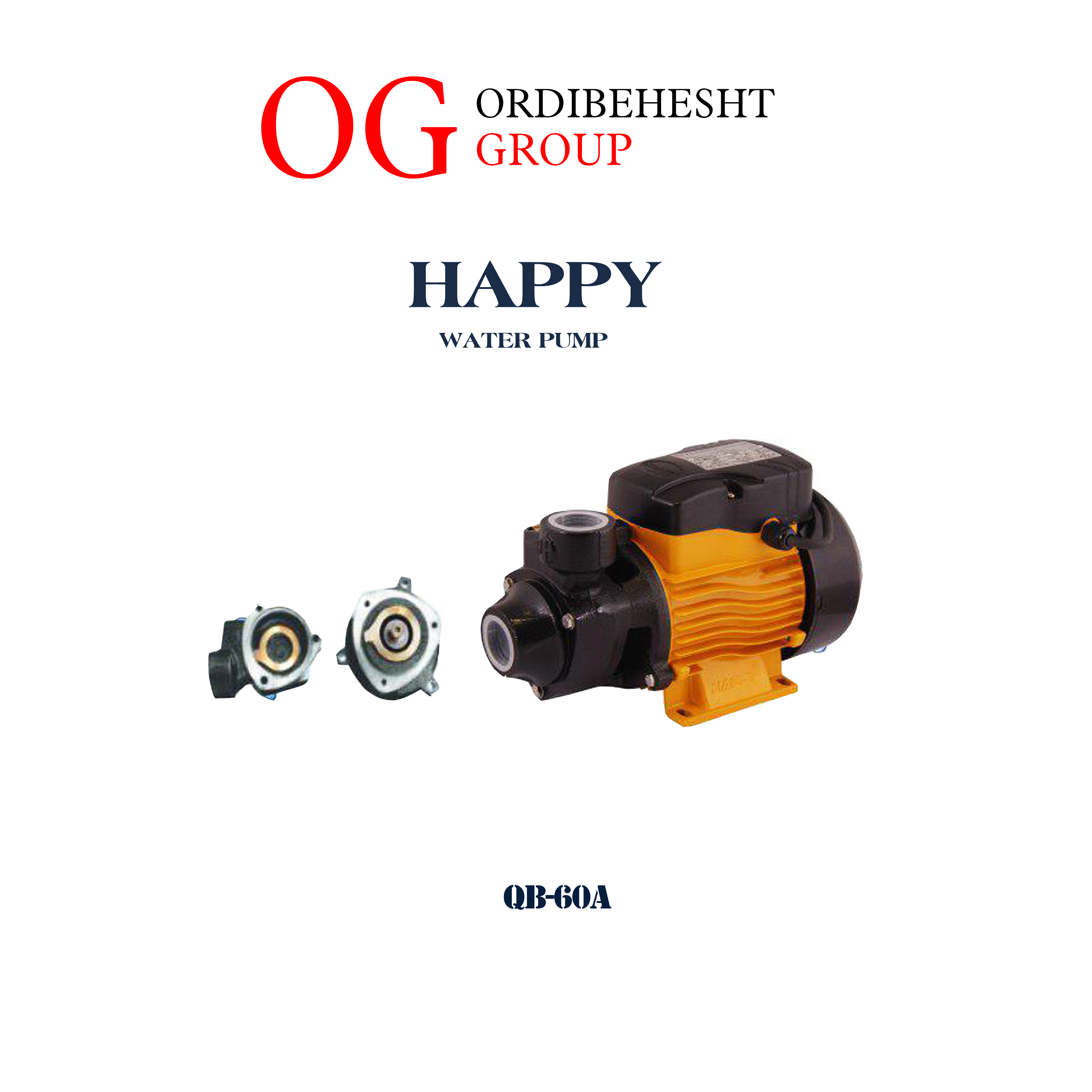QB-60A پمپ آب نیم اسب هپی مدل QB60 - تصویر 1