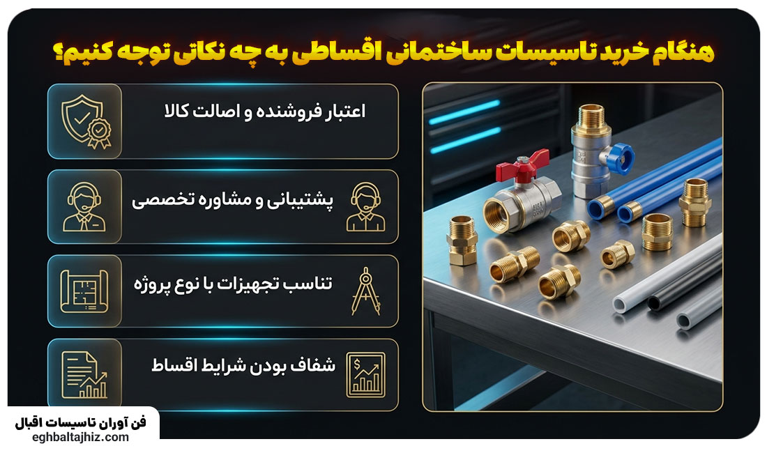 هنگام خرید تاسیسات ساختمانی اقساطی به چه نکاتی توجه کنیم؟